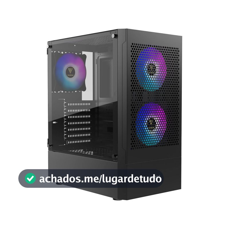 Gabinete Gamer Gamdias Talos E3 Mesh ATX Micro-ATX Mini-ITX 3 Fans 120mm ARGB Preto TALOS E3 MESH
