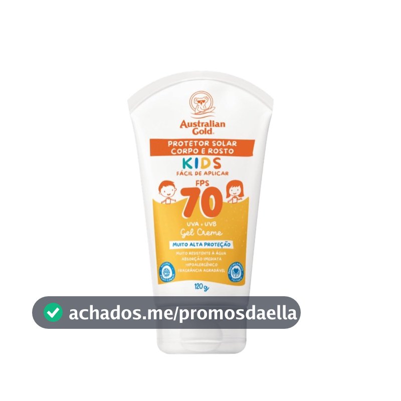 AUSTRALIAN GOLD PROTETOR CORPORAL GEL CREME KIDS FPS 70 120g