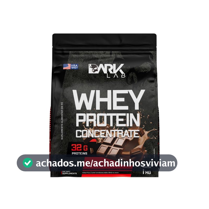 Whey Protein Concentrado Dark Lab, 1kg, Chocolate, Ganho de Massa Muscular