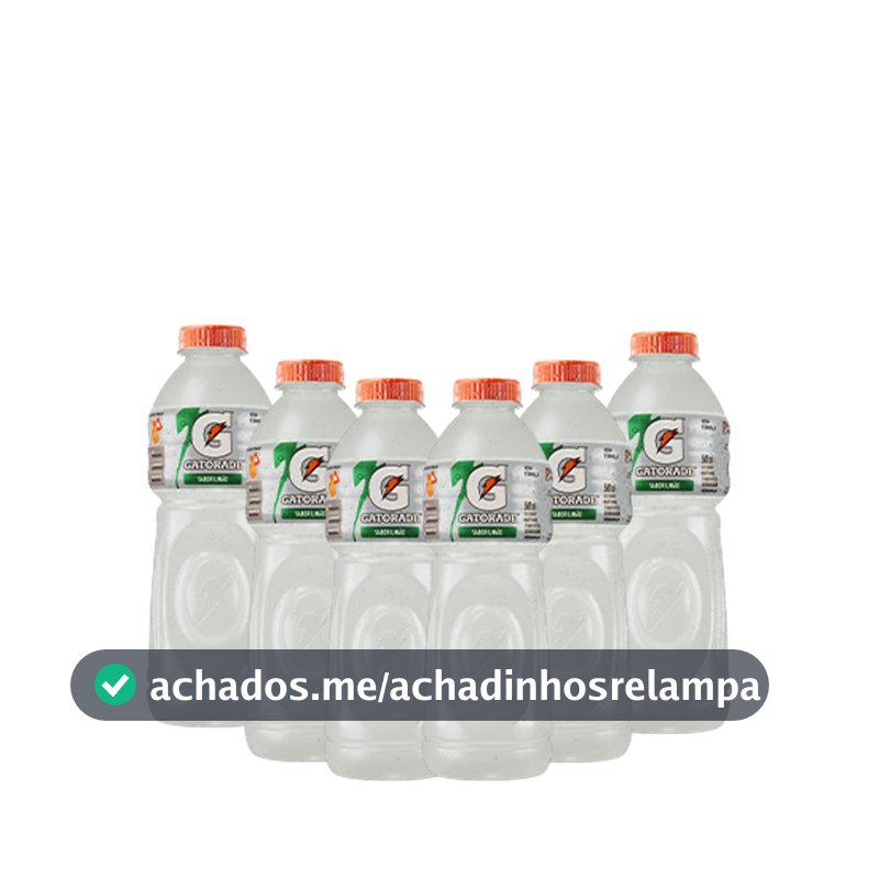 Isotônico Gatorade, Limão, Garrafa 500ml, Pack com 6 unidades
