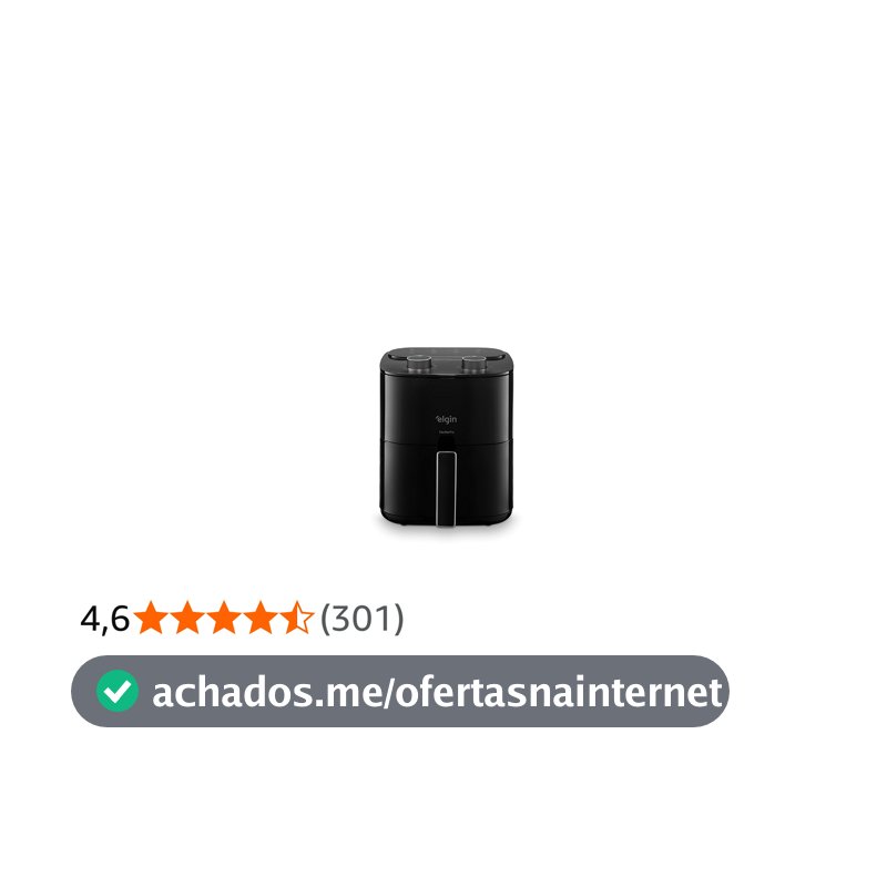 Fritadeira Elétrica Air Fryer Facilita Fry Elgin - 3.5 Litros, 110V