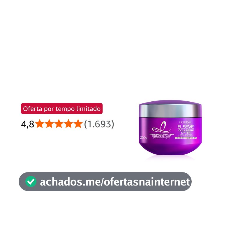 Máscara de Tratamento Elseve L'Oréal Paris Colágeno Encorpador 300g