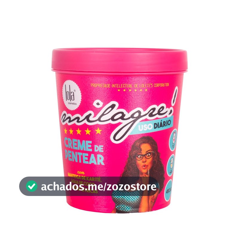 Milagre Creme para Pentear 450g , Lola Cosmetics