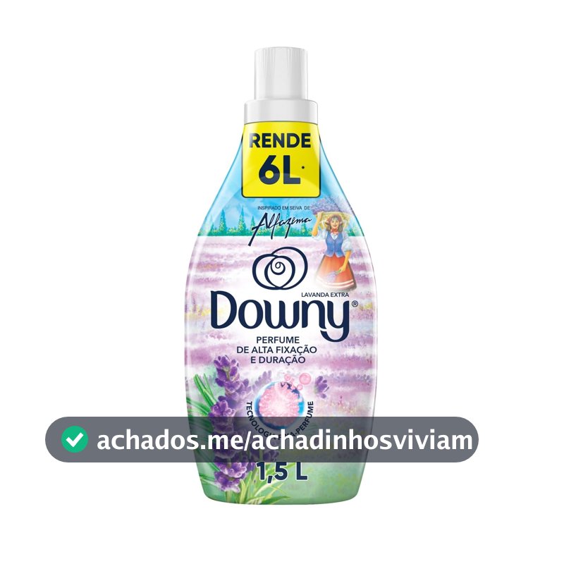 Amaciante de Roupa Concentrado Downy, Seiva de Alfazema, 1,5L