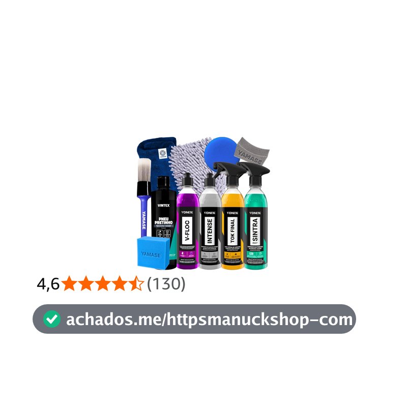 Kit Lavagem Completa Shampoo Cera Tok Final Intense Sintra Fast Pneu Pretinho Acessórios