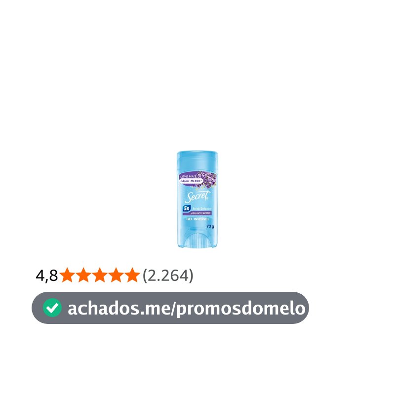 Secret Desodorante Antitranspirante em Gel Lavanda 73g