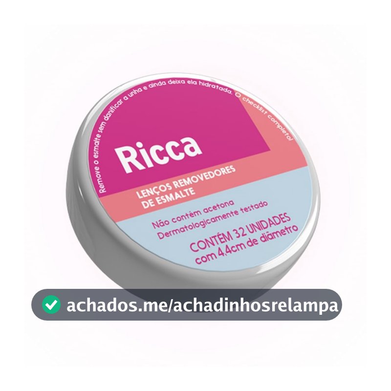 Ricca Lenço Removedor De Esmalte Ricca 32un