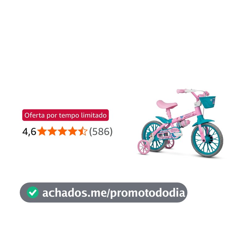 Nathor Charm, Bicicleta Meninas, Rosa (Pink), Pequena