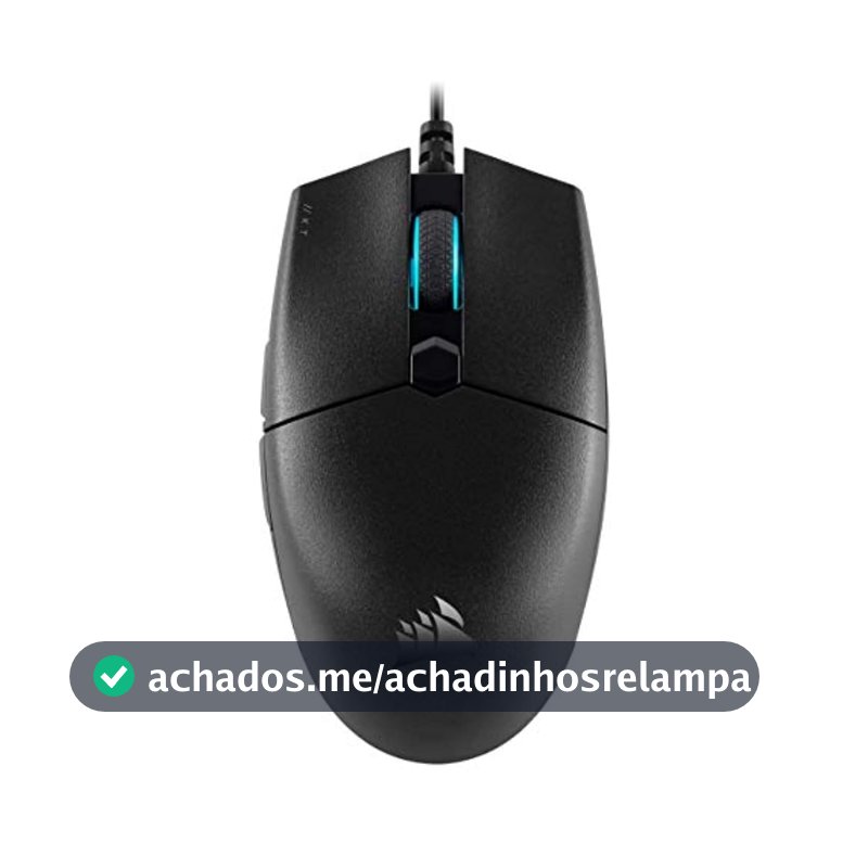 Corsair Mouse para jogos ultraleve KATAR PRO - mouse FPS/MOBA, formato simétrico, sensor óptico de 12.400 DPI, 6 botões programáveis, plug-and-play, retroiluminação RGB, para garras e pontas dos dedos