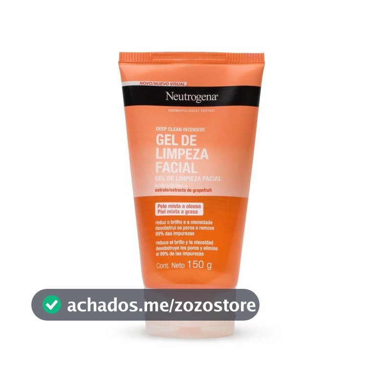 Gel de Limpeza Facial Neutrogena Deep Clean Intensive, Grapefruit, 150g
