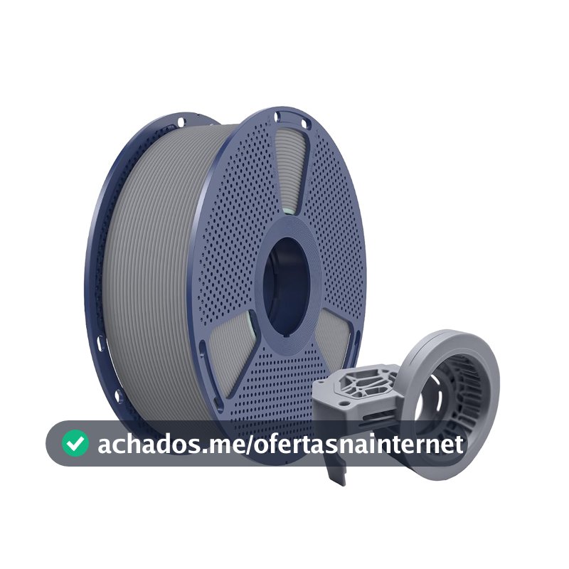 Creatorally Filamento PETG 3D Alta Velocidade Fosco 1,75mm, 1kg, Cinza, Acabamento Fosco, Impressão 30-600mm/s
