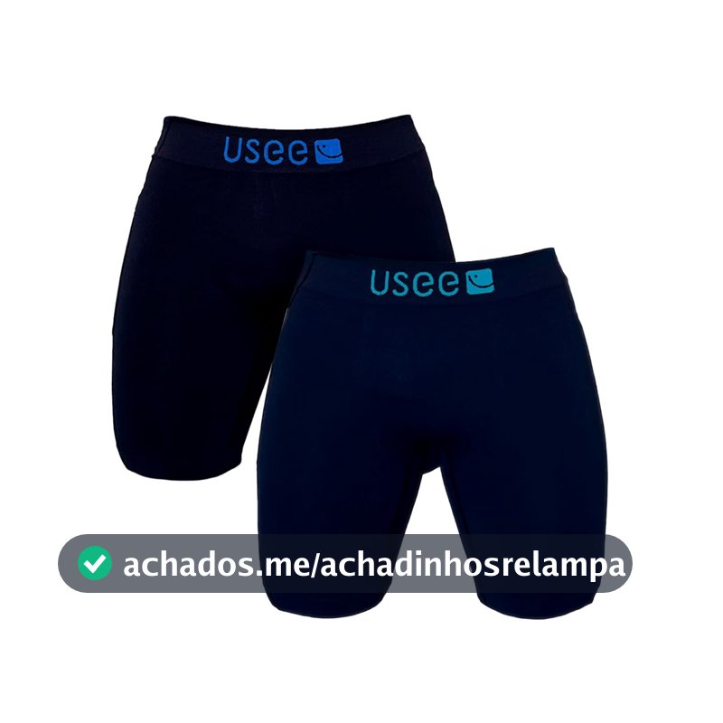 Usee Brasil Kit com 2 Bermudas Térmicas Masculinas com Bolso Lateral, Sem Costura, Poliamida Premium, Compressão Leve, Ajuste Anatômico, Academia