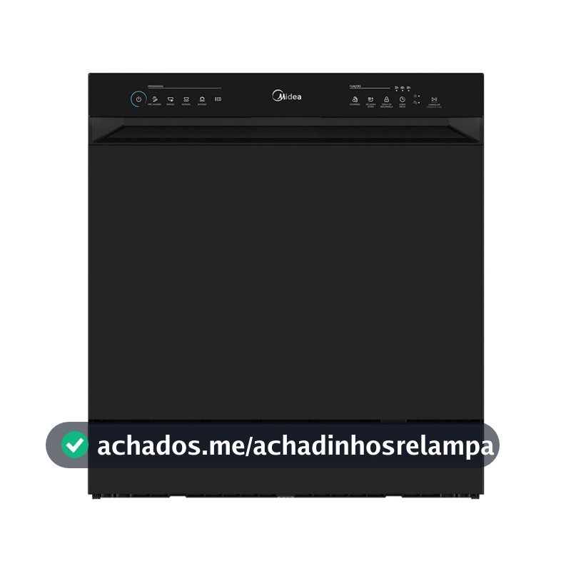 Lava Louças 8 Serviços Preta Touch Plus Midea 127v