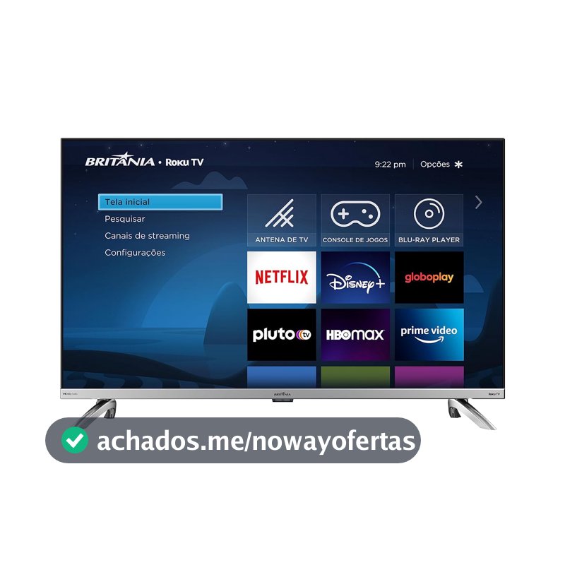 Fast Smart TV Britânia BTV32G7PR2CSBLH 32” Led Dolby Áudio