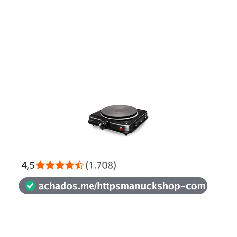 Fogão Elétrico Portátil Cooktop Elgin Single Cook 1 Boca - 110V