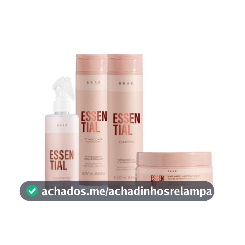 Kit Braé Essential 250ml + Mascara 200g + Leave-in 260ml