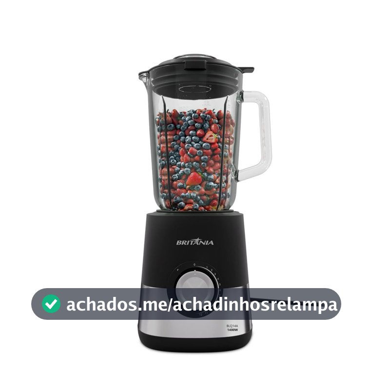 Liquidificador Britânia 2,3L de Vidro 12 Velocidades BLQ14A 220V