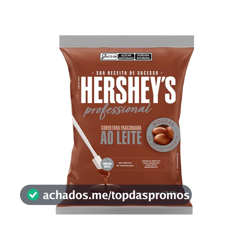 Cobertura Fracionada de Chocolate ao Leite Hershey’s, 2,01kg
