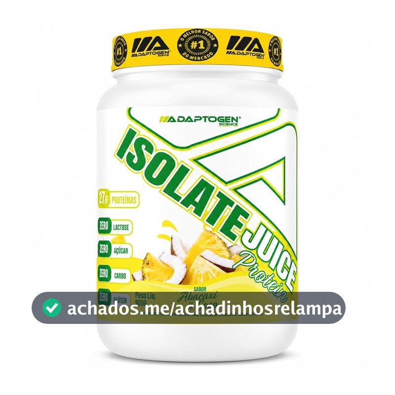 Tasty Isolate Juice Abacaxi & Coco 900g - Proteína Isolada, Zero Açúcar, Sem Lactose - Adaptogen Science