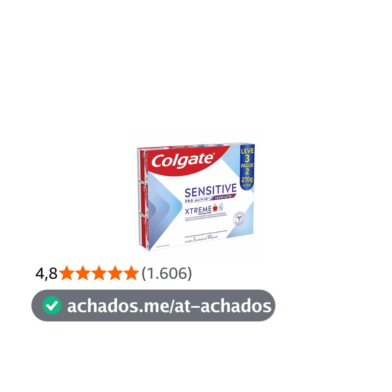 Colgate Sensitive Pro Alívio Imediato Xtreme Creme Dental, 3x90g