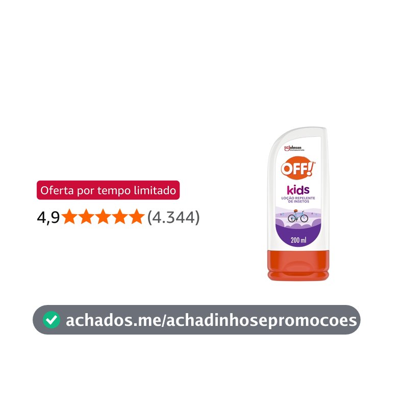 OFF! Kids Loção Repelente de Insetos e Mosquitos, 200ml