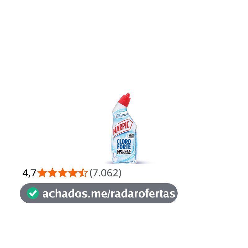 Harpic Cloro Forte, Desinfetante e Desodorizador Sanitário, 200ml