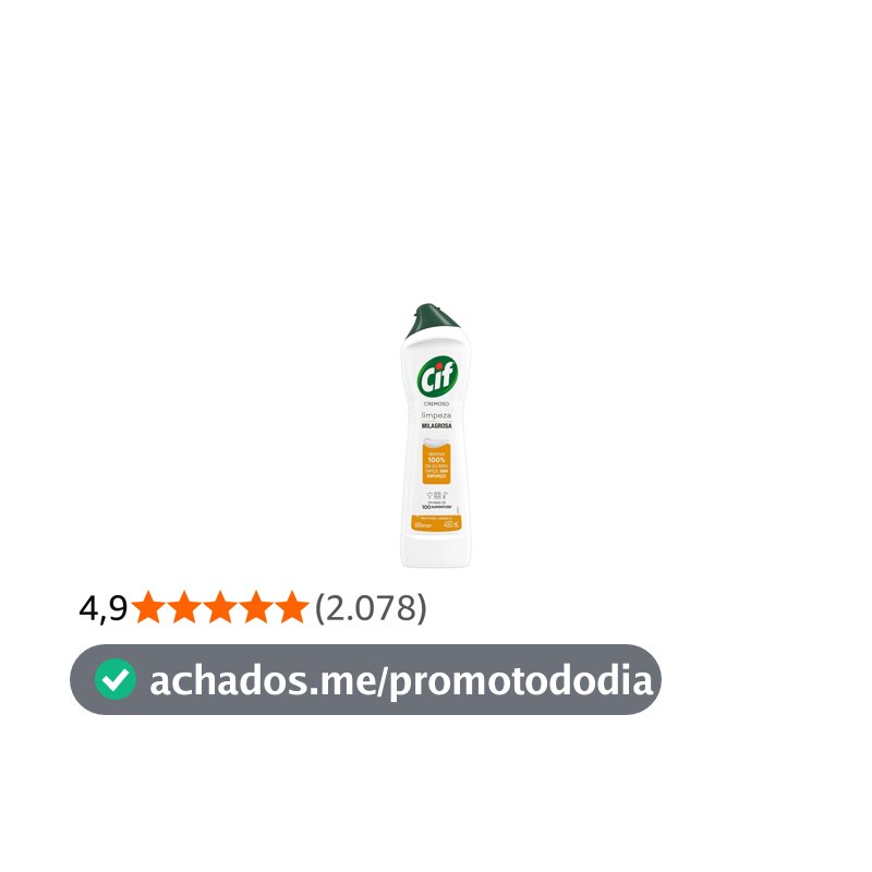 CIF Cremoso Limpeza Milagrosa Laranja 450 ml