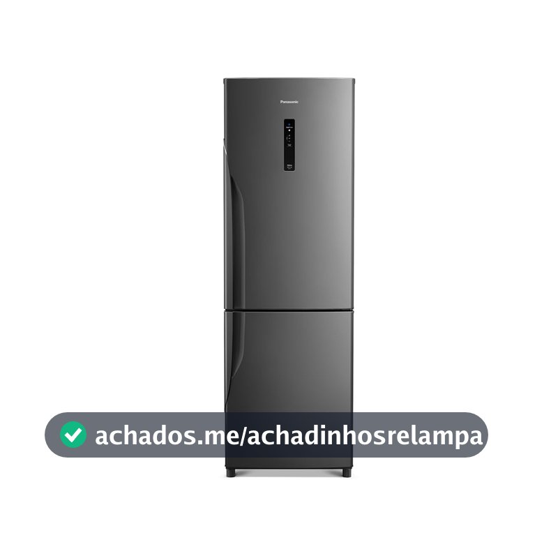 Geladeira Intuitive+ Panasonic BB41 Frost Free Inverter 407L Titânio - NR-BB41PV2T 127V