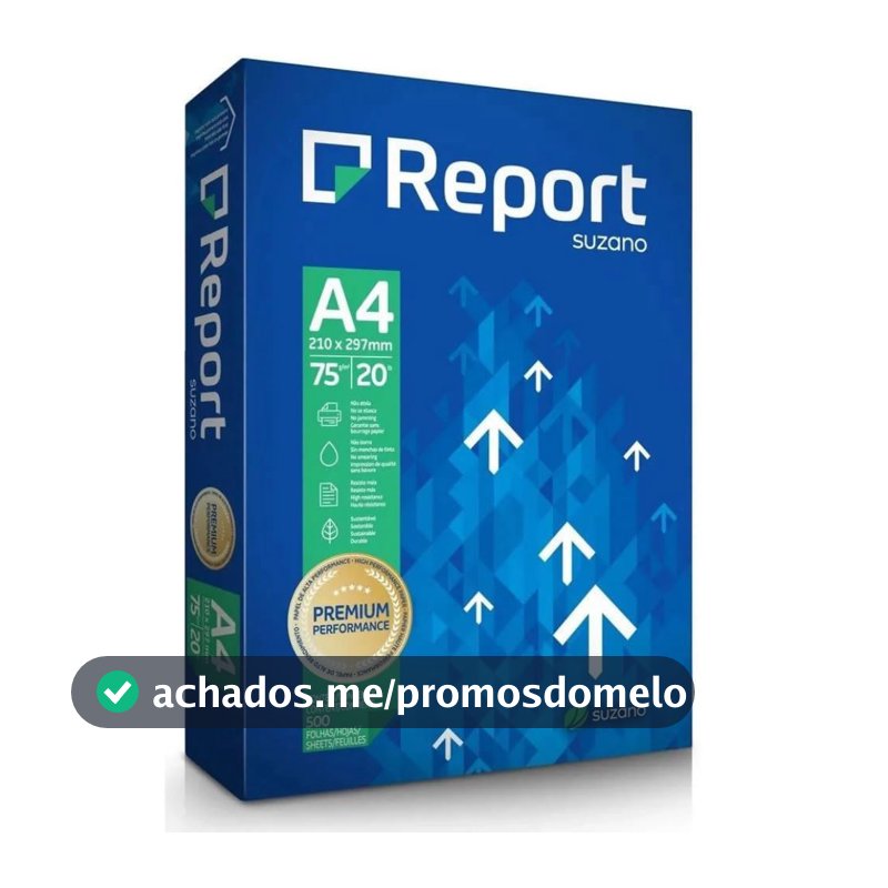 Papel Sulfite Report A4 Branco 75g 500 folhas