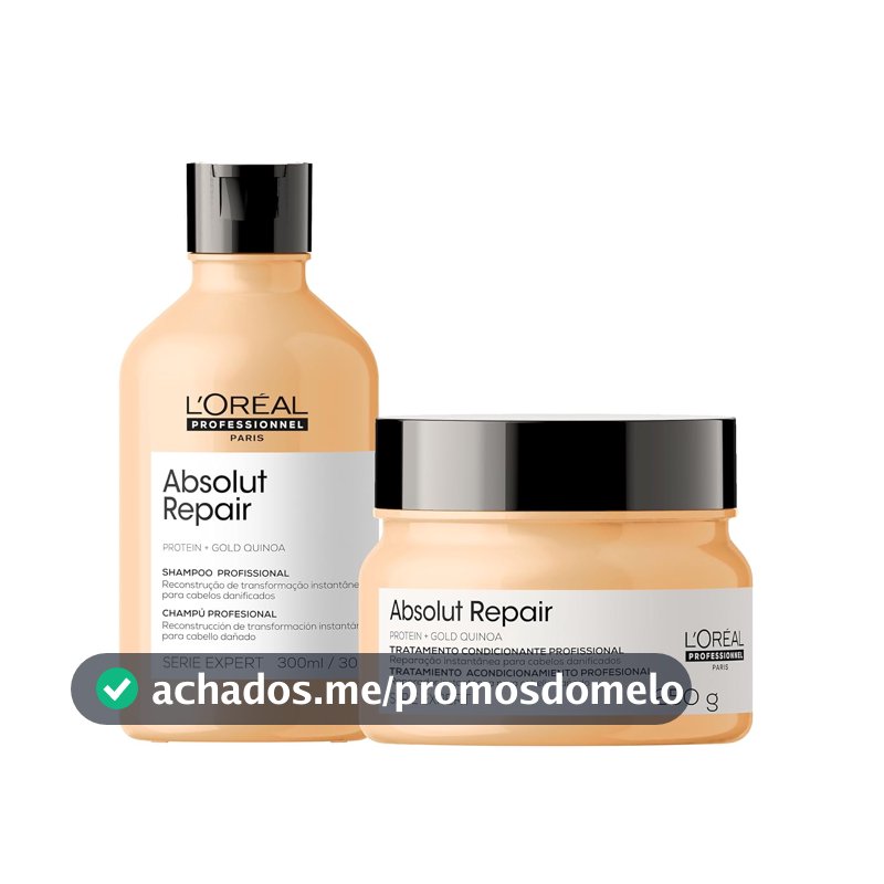 Kit L'Oréal Professionnel Shampoo Absolut Repair 300ml + Máscara Absolut Repair 250g