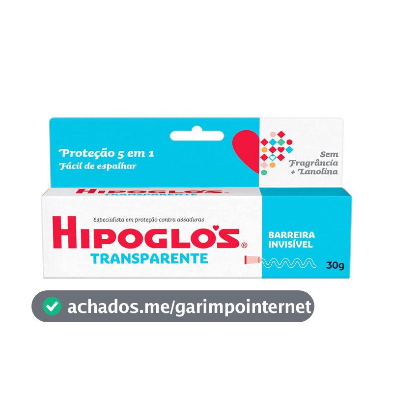 Creme Preventivo de Assaduras para Bebês Hipoglós, Transparente, 30g