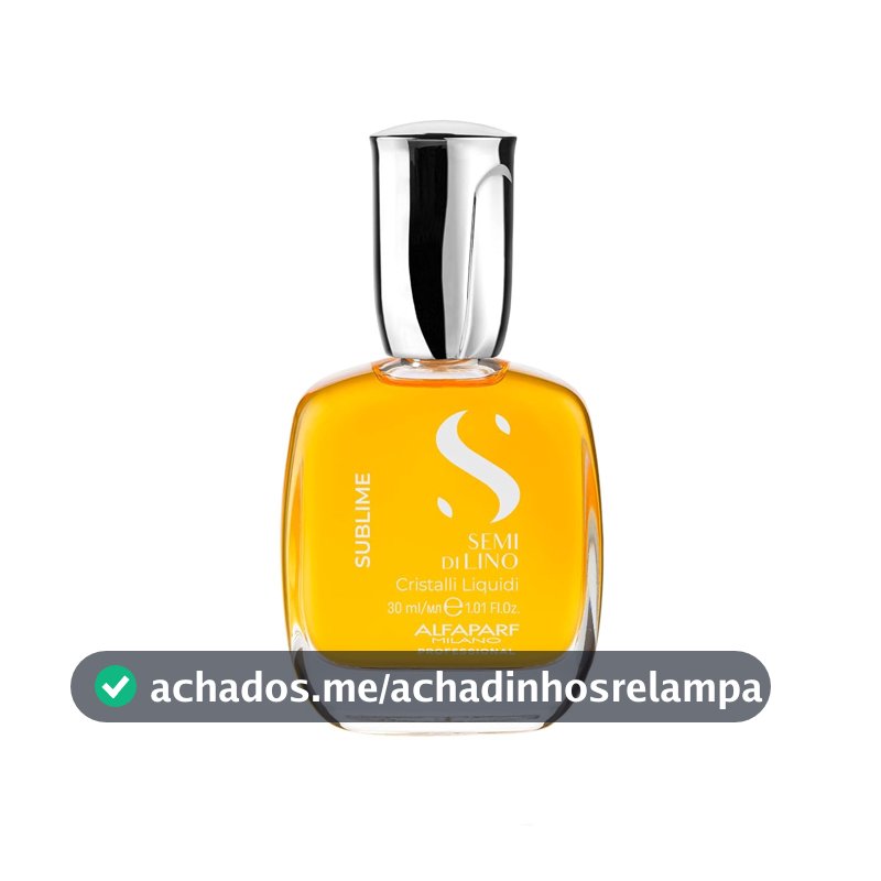 Alfaparf Milano Semi di Lino Sublime Cristalli Liquidi Óleo Capilar com Proteção Térmica - Tratamento de Sérum de Alisamento Finalizador Superior - Brilho Brilhante - Fórmula Vegana 30ml