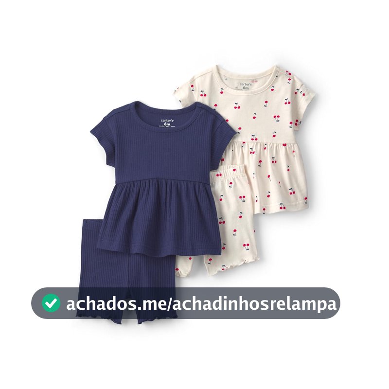 Conjunto de shorts de 4 peças 4-piece Short Set Carter'sMeninas