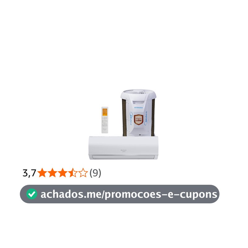 Ar Condicionado Split Hi Wall Springer Midea AirVolution 22000 BTU/h Frio 42AFFCI22S5-220 Volts