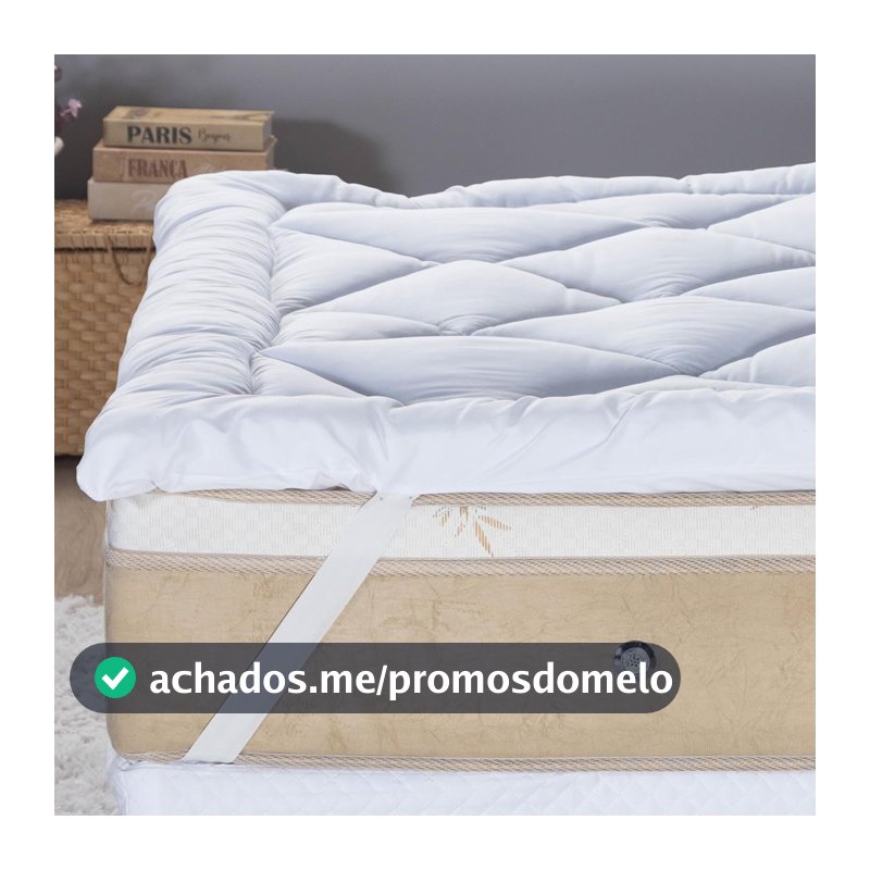 Casa Dona Pillow Top 400 Fios Toque de Plumas, Queen
