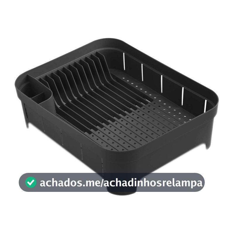 Ou Escorredor de Louças Preto Linha Trium