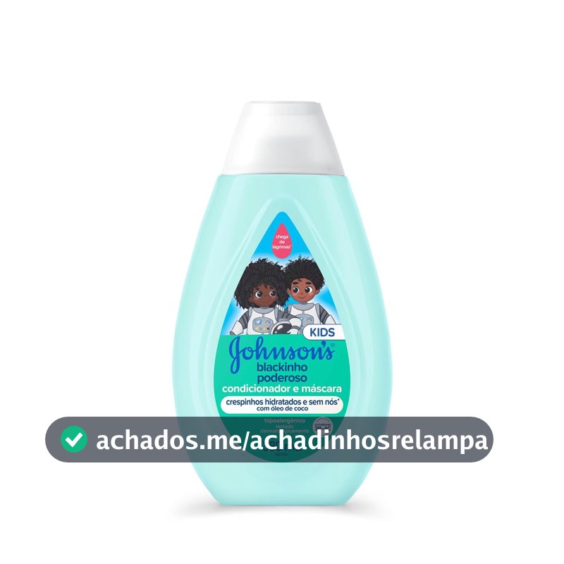 Condicionador Johnson's Baby Blackinho Poderoso, 380ml