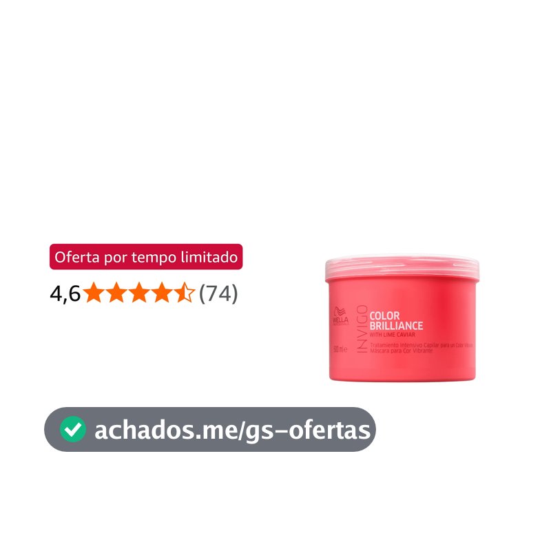 Máscara Capilar Invigo Brilliance 500ml - Wella