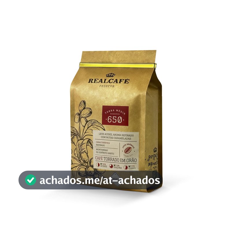 Oferta por tempo limitado: CAFÉ ESPECIAL TORRADO EM GRÃOS REALCAFÉ RESERVA 650 - TORRA MÉDIA - 250G