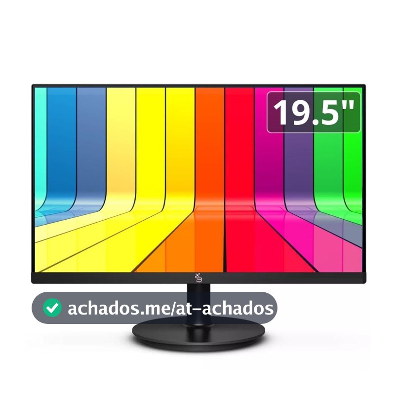 Monitor 19.5" LED, Widescreen, 75Hz, 2ms, HD, HDMI, VGA, VESA, Ajuste de inclinação - 3green M195WHD