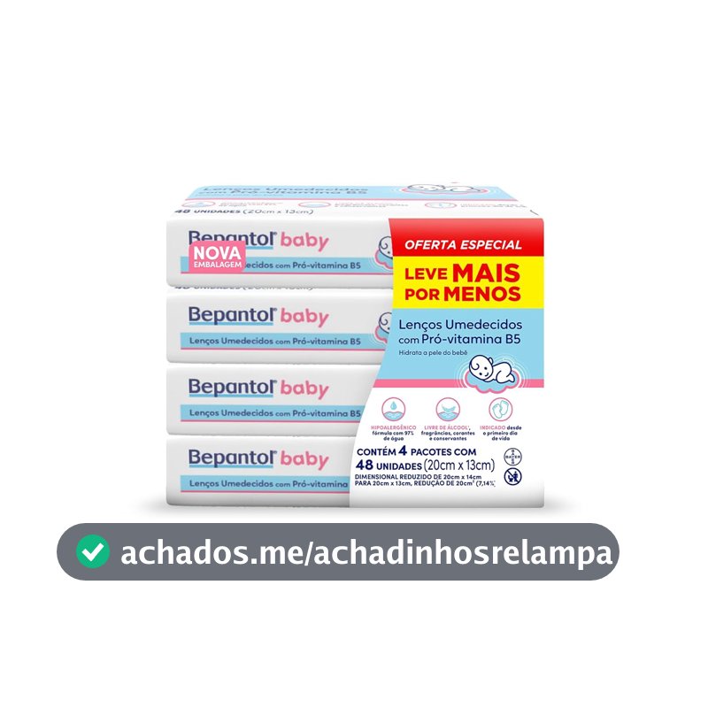 Bepantol Baby Lenço Umedecido Hipoalergênico, 192 Unidades