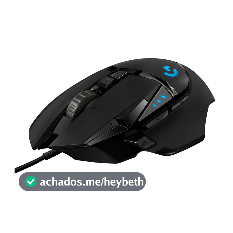 Mouse Gamer Logitech G502 HERO com RGB LIGHTSYNC, Ajustes de Peso, 11 Botões Programáveis e Sensor HERO 25K