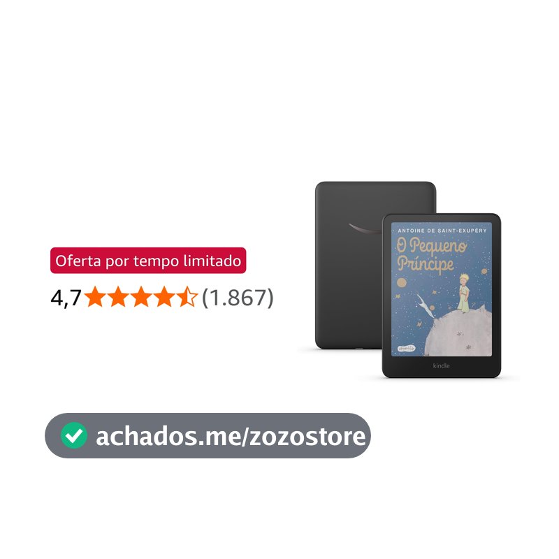 Amazon Kindle Colorsoft 16 GB (modelo 2024) - Com tela colorida e temperatura de luz ajustável - Cor Preta