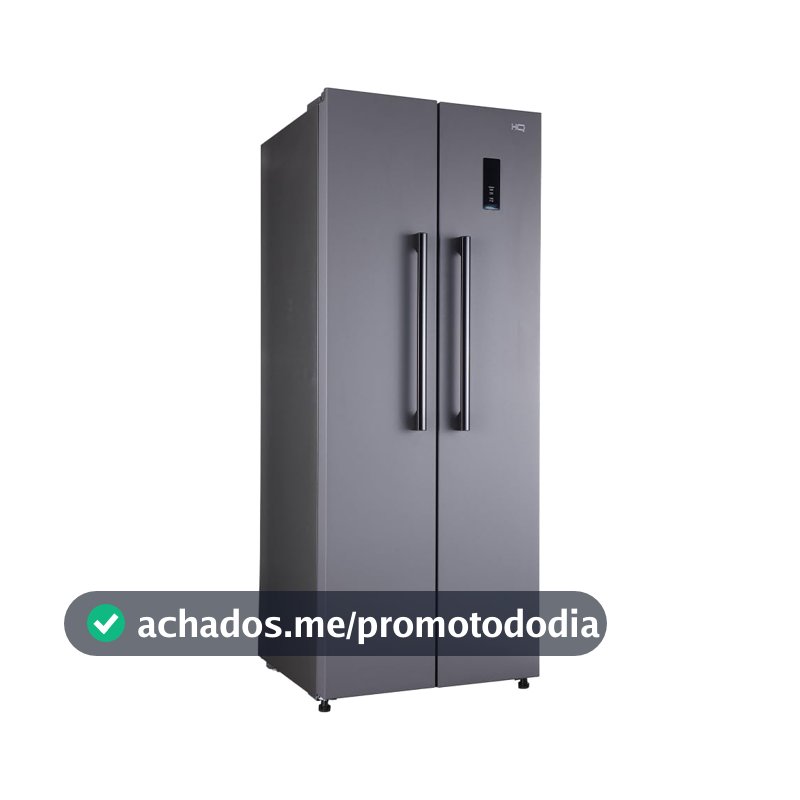 Geladeira Refrigerador HQ Frost Free Side By Side 460 Litros Cinza HQ-460SBSFF (220V)