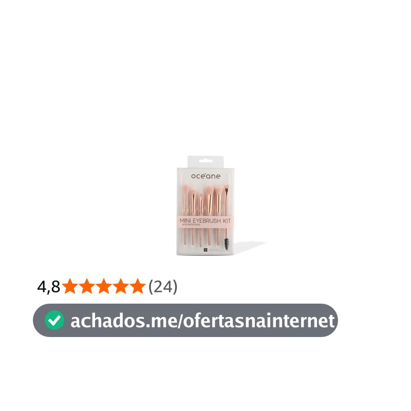 Océane-Mini Kit com 6 Pincéis para Olhos - Mini Eyebrush Kit