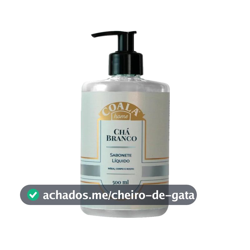 Coala Sabonete Liquido Maos e Corpo Limpa Hidrata Perfuma 500ml Cha Branco