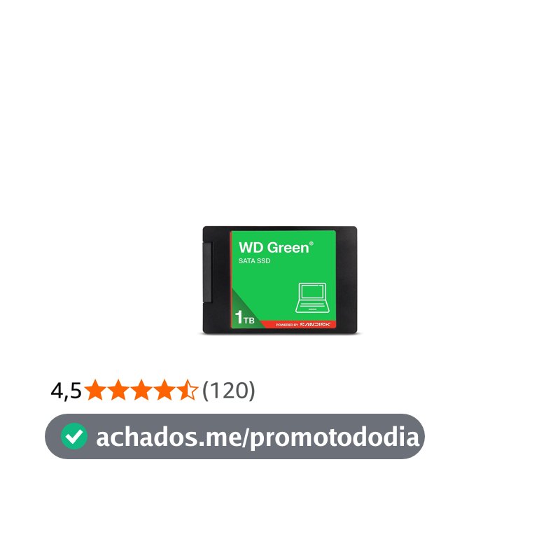 Western Digital WD Verde SATA 1TB, até 545 MB/s, 2,5 polegadas/7 mm, garantia 3Y, unidade de estado sólido interna (SSD) (WDS100T5G0A-00CPT0)