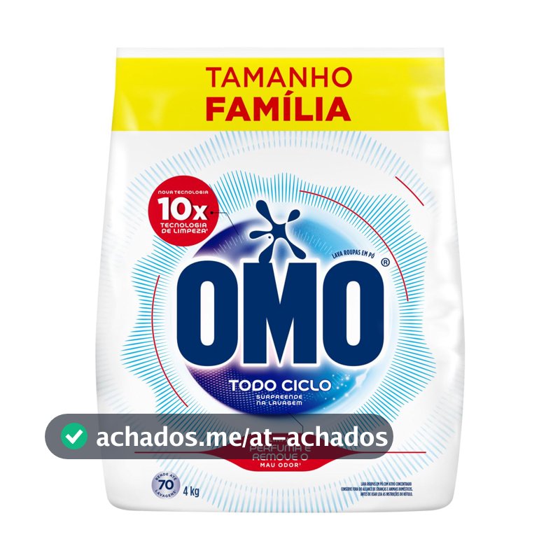 Lava-Roupas em Pó Omo Todo Ciclo, Tamanho Família, 4kg