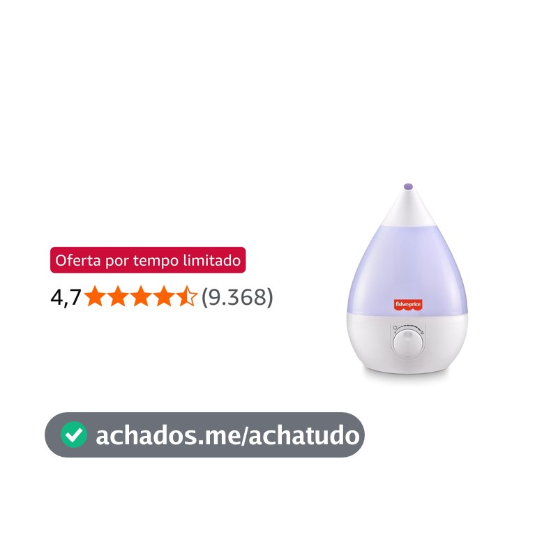 Umidificador de Ar Ultrassônico 3,4 Litros Bivolt Fisher Price - HC115