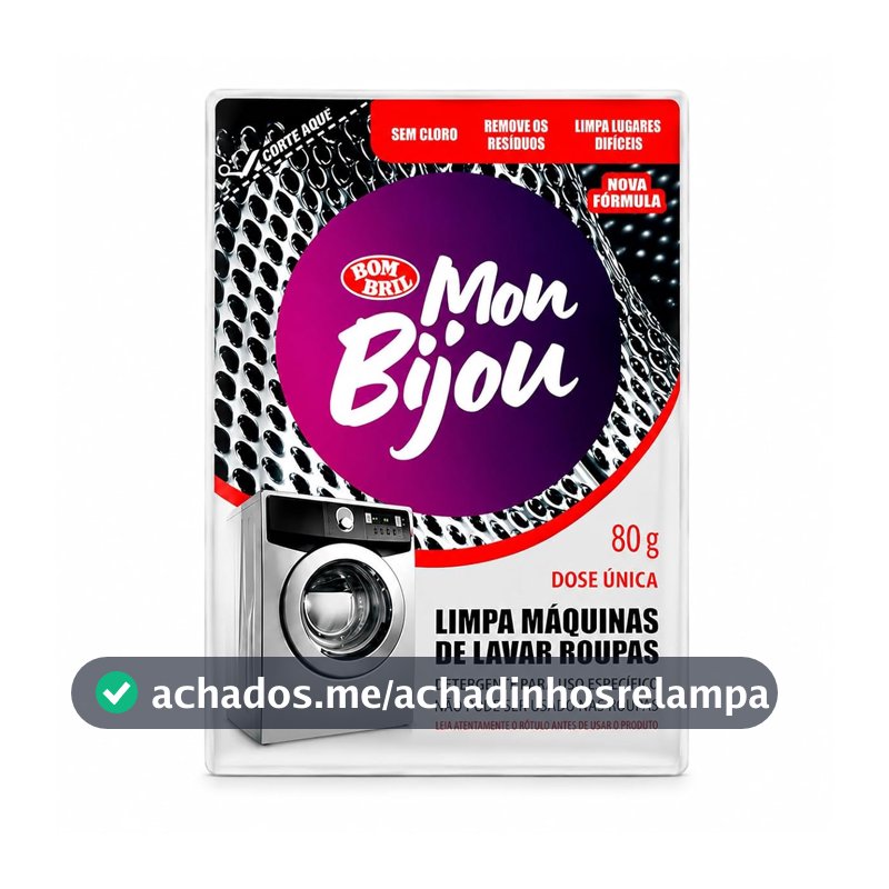 Mon Bijou Limpa Máquinas de Lavar Roupas Detergente em Pó - 80g